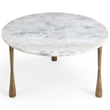 Venicia Round Coffee Table, White Sage