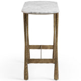 Venicia Oval Console Table, White Sage