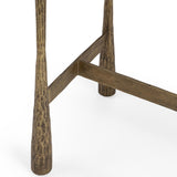 Venicia Oval Console Table, White Sage