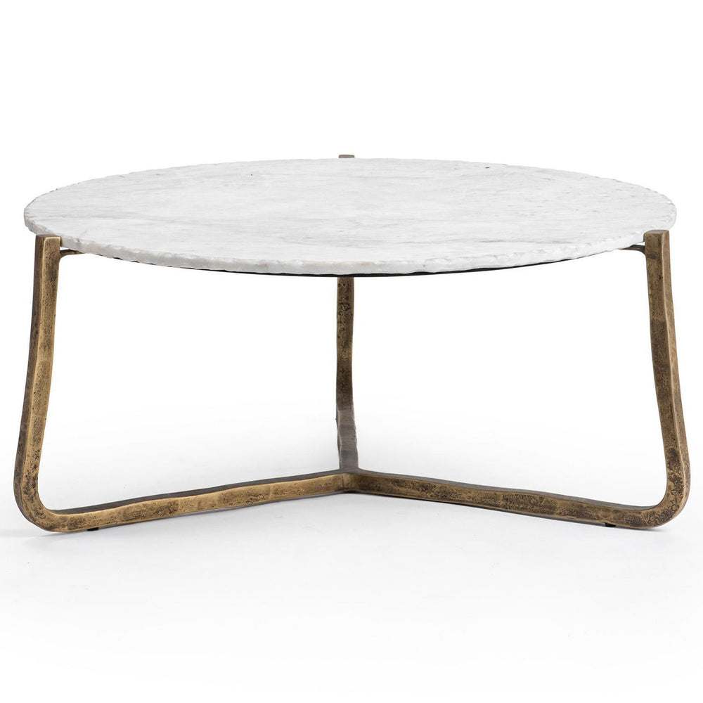 Emilia Round Coffee Table, Snow Fall