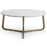 Emilia Round Coffee Table, Snow Fall
