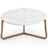 Emilia Round Coffee Table, Snow Fall