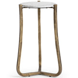 Emilia Round End Table, Snow Fall