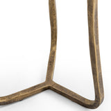 Emilia Round End Table, Snow Fall