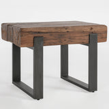 Duarte Rectangular End Table, Rustic Brown-Furniture - Accent Tables-High Fashion Home