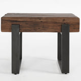 Duarte Rectangular End Table, Rustic Brown-Furniture - Accent Tables-High Fashion Home