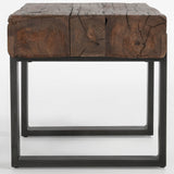 Duarte Rectangular End Table, Rustic Brown-Furniture - Accent Tables-High Fashion Home