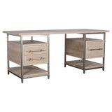 Adele Desk, White Wash-Furniture - Office-High Fashion Home