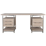 Adele Desk, White Wash-Furniture - Office-High Fashion Home