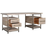 Adele Desk, White Wash-Furniture - Office-High Fashion Home