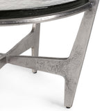 Patrick Round Coffee Table, Zinc Antique-Furniture - Accent Tables-High Fashion Home