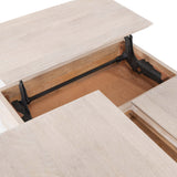 Rocklin Round Coffee Table, White Wash-Furniture - Accent Tables-High Fashion Home