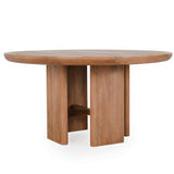 Selena Round Dining Table, Hickory Brown-Furniture - Dining-High Fashion Home