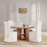 Selena Round Dining Table, Hickory Brown-Furniture - Dining-High Fashion Home