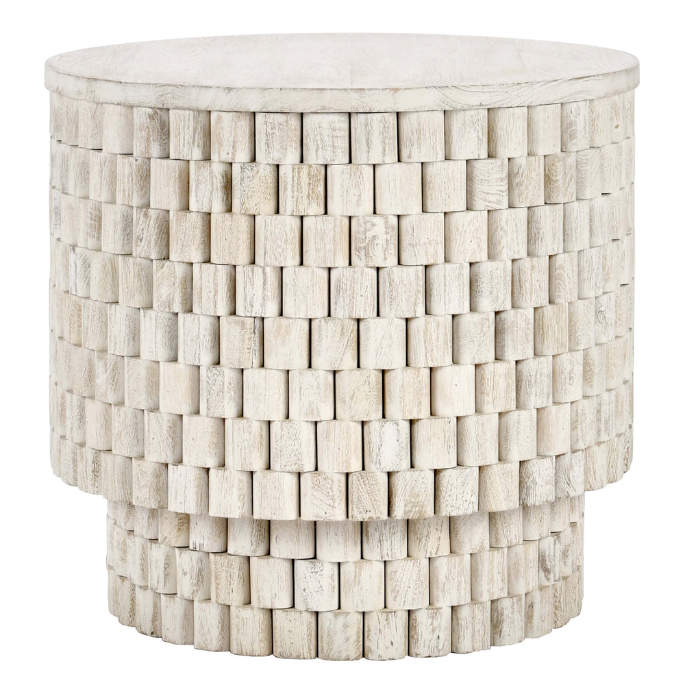 Norwood End Table, Coastal White-Furniture - Accent Tables-High Fashion Home