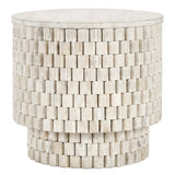 Norwood End Table, Coastal White-Furniture - Accent Tables-High Fashion Home