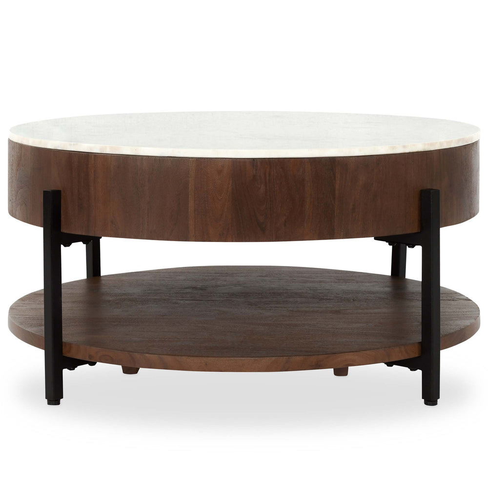 Lorna Round Coffee Table, Warm Acacia-Furniture - Accent Tables-High Fashion Home