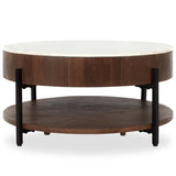Lorna Round Coffee Table, Warm Acacia-Furniture - Accent Tables-High Fashion Home