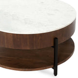 Lorna Round Coffee Table, Warm Acacia-Furniture - Accent Tables-High Fashion Home