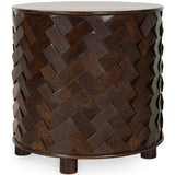 Shira End Table, Kona Brown-Furniture - Accent Tables-High Fashion Home