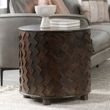 Shira End Table, Kona Brown-Furniture - Accent Tables-High Fashion Home