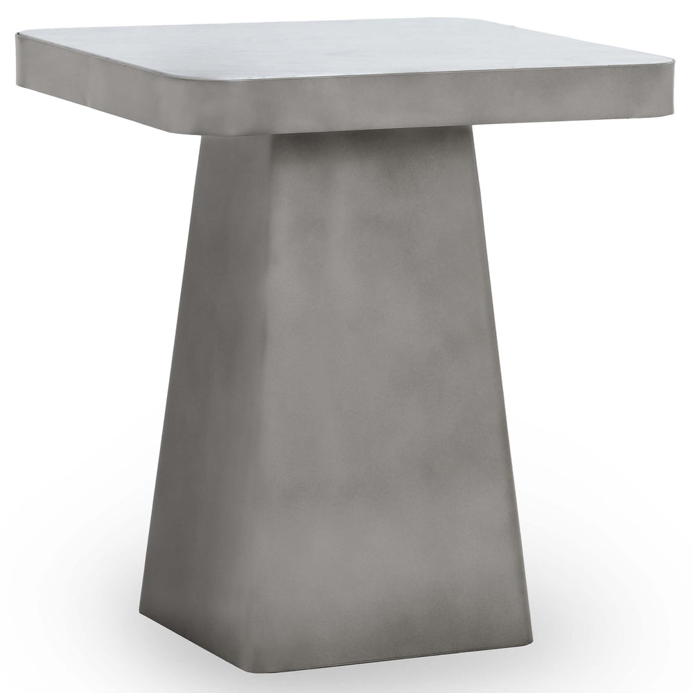 Far Square End Table, White/Slate Gray-Furniture - Accent Tables-High Fashion Home