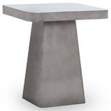 Far Square End Table, White/Slate Gray-Furniture - Accent Tables-High Fashion Home