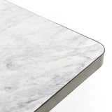 Far Square End Table, White/Slate Gray-Furniture - Accent Tables-High Fashion Home