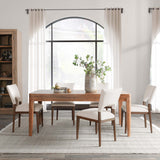 Arno Rectangular Dining Table, Amber Brown-Furniture - Dining-High Fashion Home