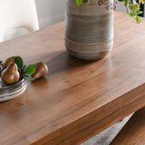 Arno Rectangular Dining Table, Amber Brown-Furniture - Dining-High Fashion Home