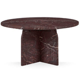 Reilly Round Coffee Table, Merlot-Furniture - Accent Tables-High Fashion Home