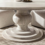 Hera Round Dining Table, Creamwood-Furniture - Dining-High Fashion Home