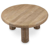 Ilaria Round Coffee Table, Sand Washed-Furniture - Accent Tables-High Fashion Home