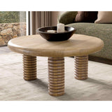 Ilaria Round Coffee Table, Sand Washed-Furniture - Accent Tables-High Fashion Home