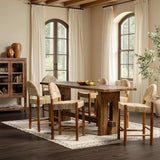 Mantova Rectangular Counter Table, Reclaimed Barnwood