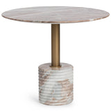 Roma Round Dining Table, Petal Stone
