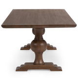 Hera 94" Rectangular Dining Table, Pecan Brown