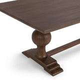 Hera 94" Rectangular Dining Table, Pecan Brown