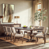 Hera 94" Rectangular Dining Table, Pecan Brown