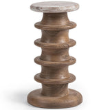 Alisa Round Accent Table, Sable Stone
