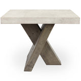 Durant Rectangular End Table, Distressed Gray/Weathered Chalk-Furniture - Accent Tables-High Fashion Home