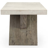 Durant Rectangular End Table, Distressed Gray/Weathered Chalk-Furniture - Accent Tables-High Fashion Home