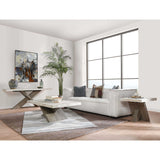 Durant Rectangular End Table, Distressed Gray/Weathered Chalk-Furniture - Accent Tables-High Fashion Home