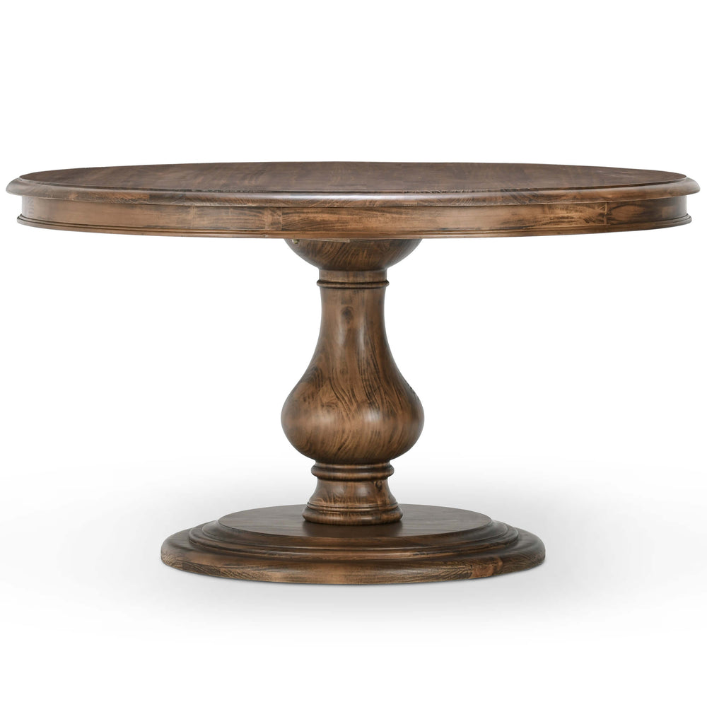 Adrienne 54" Round Dining Table, Toasted Almond