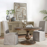 Adrienne 54" Round Dining Table, Toasted Almond