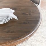 Adrienne 54" Round Dining Table, Toasted Almond