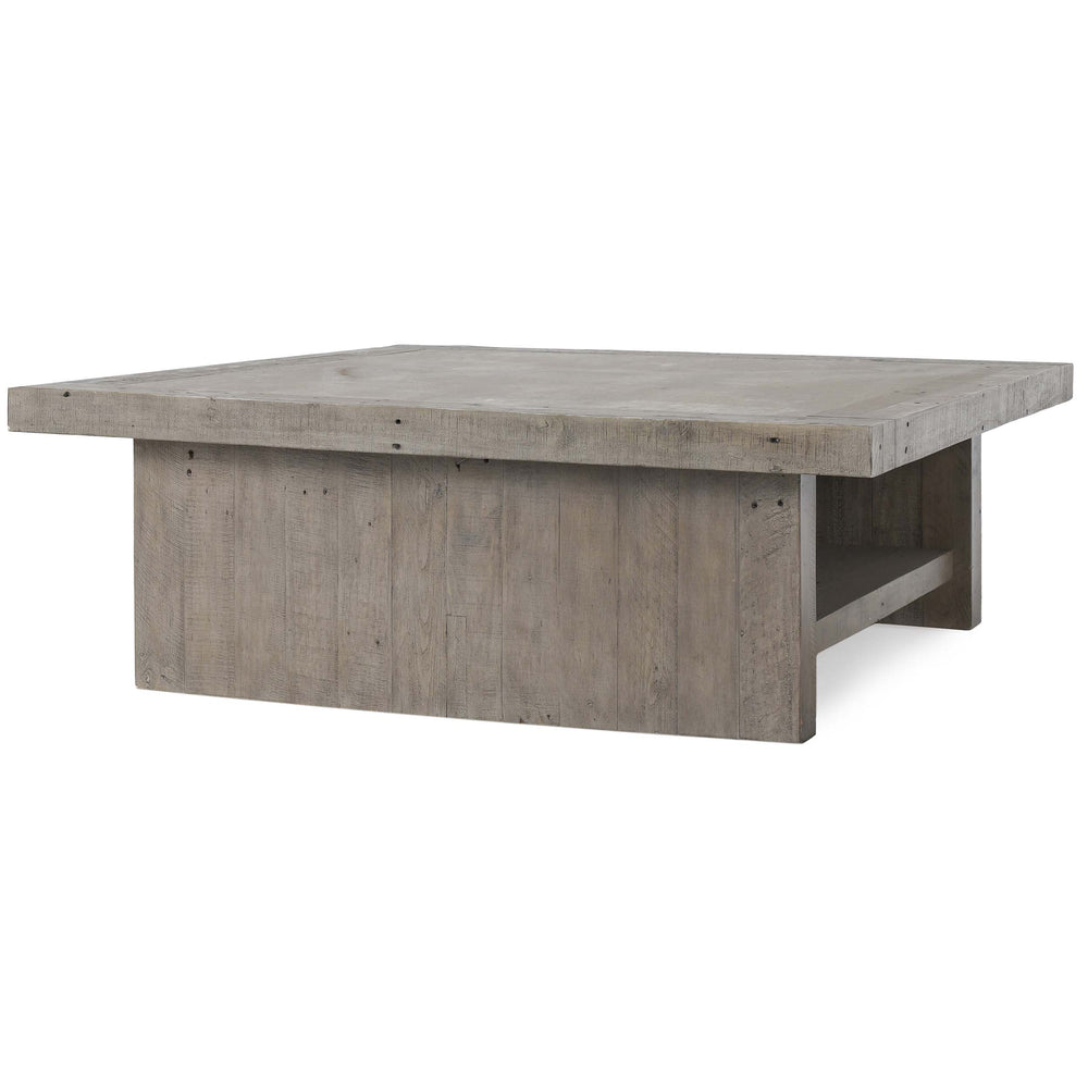 Stonebridge Square Coffee Table, Distressed Gray-Furniture - Accent Tables-High Fashion Home
