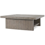 Stonebridge Square Coffee Table, Distressed Gray-Furniture - Accent Tables-High Fashion Home