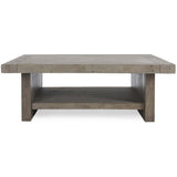 Stonebridge Square Coffee Table, Distressed Gray-Furniture - Accent Tables-High Fashion Home