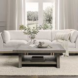 Stonebridge Square Coffee Table, Distressed Gray-Furniture - Accent Tables-High Fashion Home